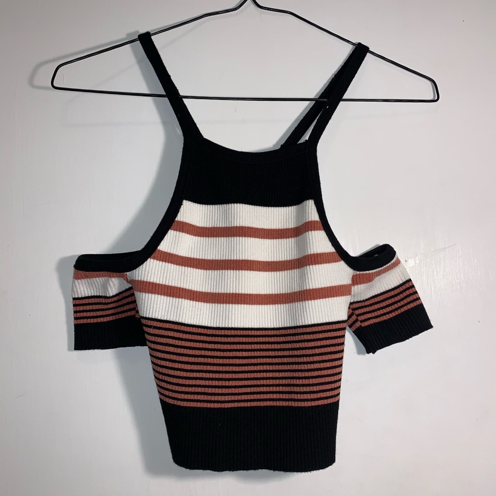 papaya ribbed crop top 🤍